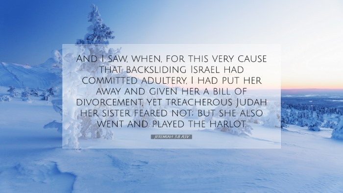 Picture 07 - Jeremiah 3:8 ASV Desktop Wallpaper - And I saw, when, for this very cause that - Desktop Bible Verse Wallpaper