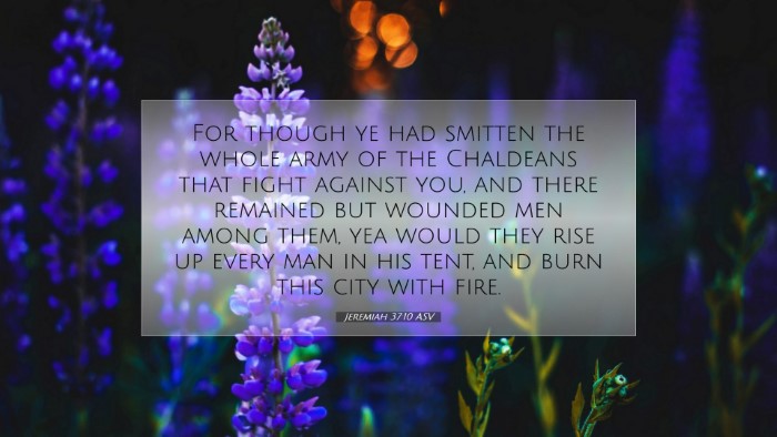 Picture 07 - Jeremiah 37:10 ASV Desktop Wallpaper - For though ye had smitten the whole army of the - Desktop Bible Verse Wallpaper