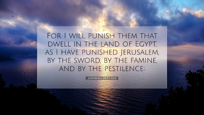 Picture 07 - Jeremiah 44:13 ASV Desktop Wallpaper - For I will punish them that dwell in the land of - Desktop Bible Verse Wallpaper