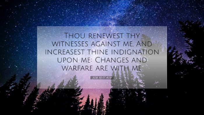 Picture 07 - Job 10:17 ASV Desktop Wallpaper - Thou renewest thy witnesses against me, And - Desktop Bible Verse Wallpaper