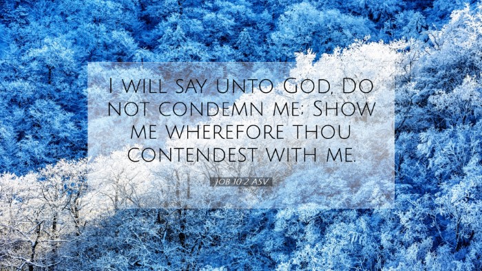 Picture 07 - Job 10:2 ASV Desktop Wallpaper - I will say unto God, Do not condemn me; Show me - Desktop Bible Verse Wallpaper