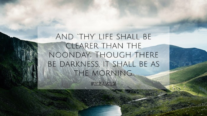 Picture 07 - Job 11:17 ASV Desktop Wallpaper - And `thy' life shall be clearer than the noonday; - Desktop Bible Verse Wallpaper