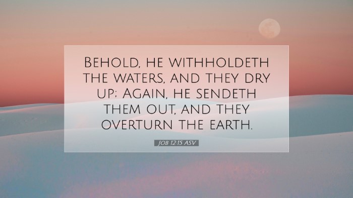 Picture 07 - Job 12:15 ASV Desktop Wallpaper - Behold, he withholdeth the waters, and they dry - Desktop Bible Verse Wallpaper