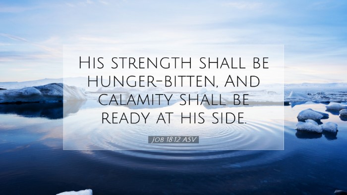 Picture 07 - Job 18:12 ASV Desktop Wallpaper - His strength shall be hunger-bitten, And calamity - Desktop Bible Verse Wallpaper