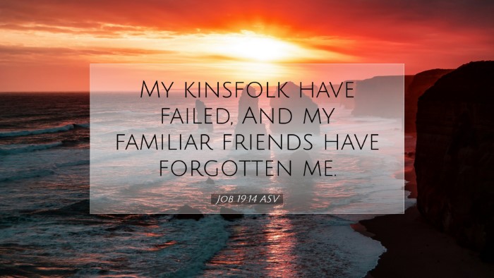 Picture 07 - Job 19:14 ASV Desktop Wallpaper - My kinsfolk have failed, And my familiar friends - Desktop Bible Verse Wallpaper