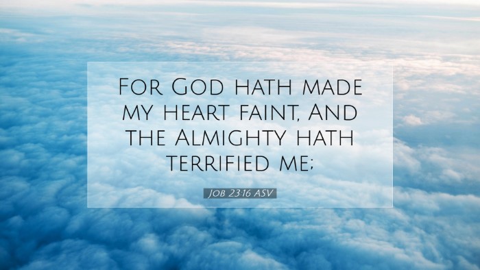 Picture 07 - Job 23:16 ASV Desktop Wallpaper - For God hath made my heart faint, And the - Desktop Bible Verse Wallpaper