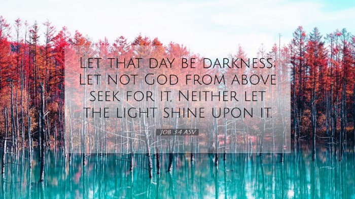 Picture 07 - Job 3:4 ASV Desktop Wallpaper - Let that day be darkness; Let not God from above - Desktop Bible Verse Wallpaper