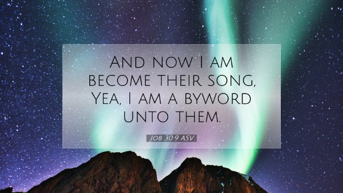 Picture 07 - Job 30:9 ASV Desktop Wallpaper - And now I am become their song, Yea, I am a - Desktop Bible Verse Wallpaper
