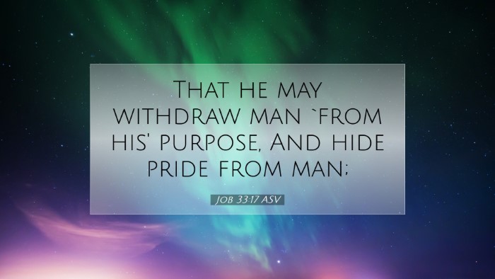 Picture 07 - Job 33:17 ASV Desktop Wallpaper - That he may withdraw man `from his' purpose, And - Desktop Bible Verse Wallpaper