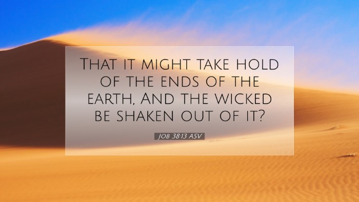 Picture 07 - Job 38:13 ASV Desktop Wallpaper - That it might take hold of the ends of the earth, - Desktop Bible Verse Wallpaper