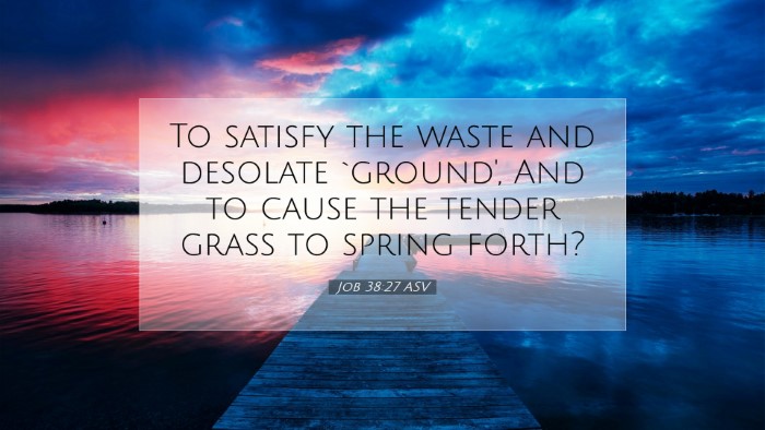 Picture 07 - Job 38:27 ASV Desktop Wallpaper - To satisfy the waste and desolate `ground', And - Desktop Bible Verse Wallpaper