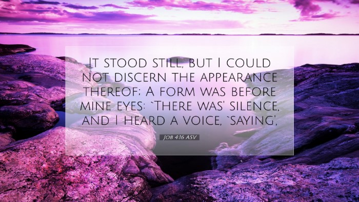 Picture 07 - Job 4:16 ASV Desktop Wallpaper - It stood still, but I could not discern the - Desktop Bible Verse Wallpaper