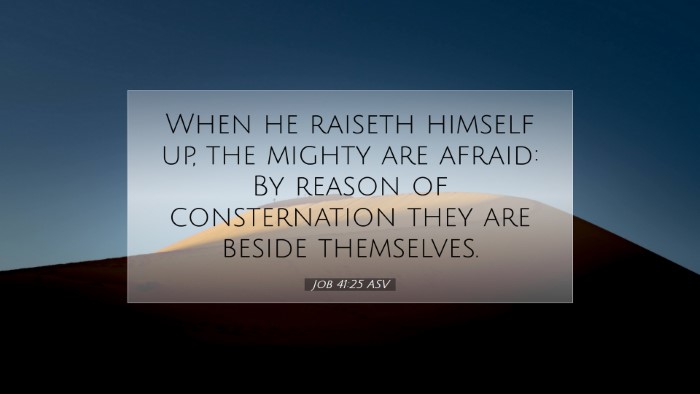 Picture 07 - Job 41:25 ASV Desktop Wallpaper - When he raiseth himself up, the mighty are - Desktop Bible Verse Wallpaper