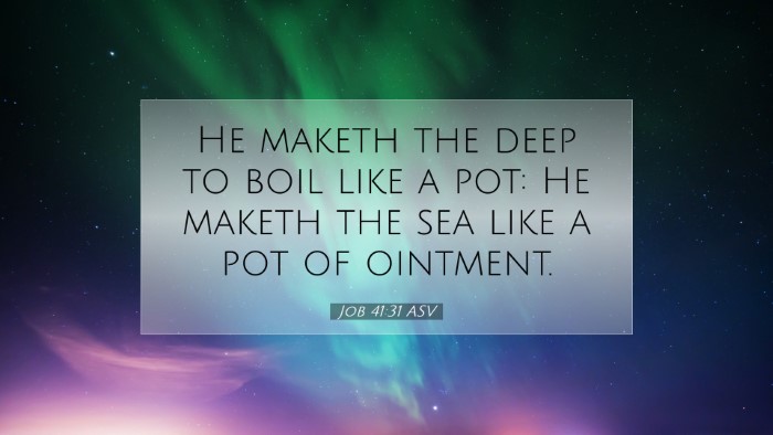 Picture 07 - Job 41:31 ASV Desktop Wallpaper - He maketh the deep to boil like a pot: He maketh - Desktop Bible Verse Wallpaper
