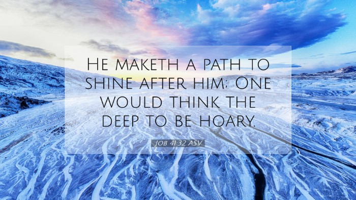 Picture 07 - Job 41:32 ASV Desktop Wallpaper - He maketh a path to shine after him; One would - Desktop Bible Verse Wallpaper