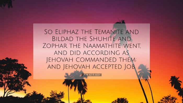 Picture 07 - Job 42:9 ASV Desktop Wallpaper - So Eliphaz the Temanite and Bildad the Shuhite - Desktop Bible Verse Wallpaper