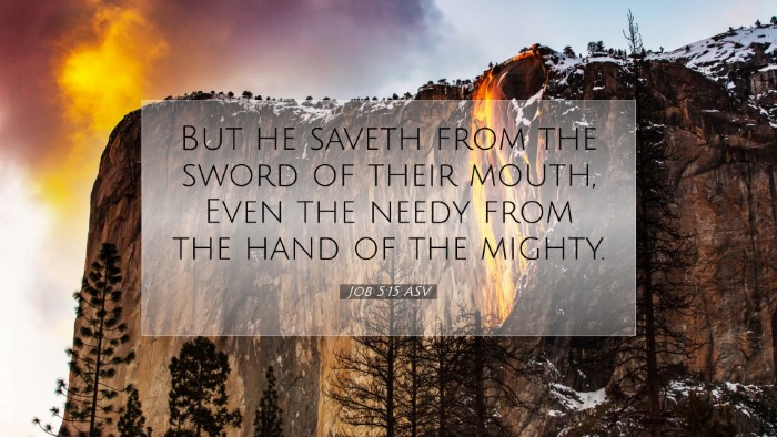 Picture 07 - Job 5:15 ASV Desktop Wallpaper - But he saveth from the sword of their mouth, Even - Desktop Bible Verse Wallpaper