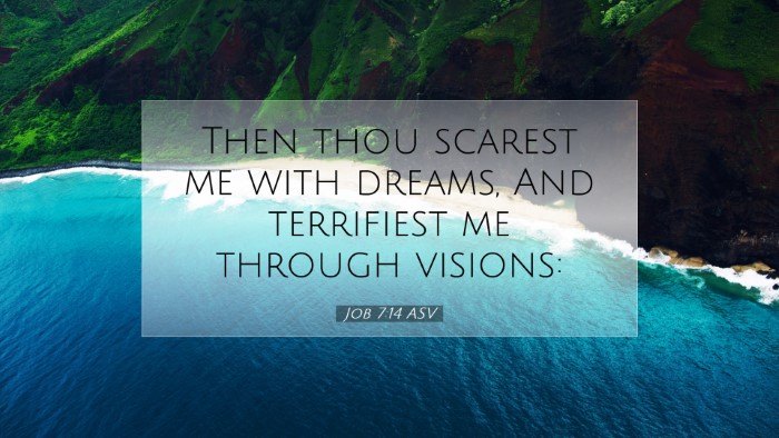 Picture 07 - Job 7:14 ASV Desktop Wallpaper - Then thou scarest me with dreams, And terrifiest - Desktop Bible Verse Wallpaper