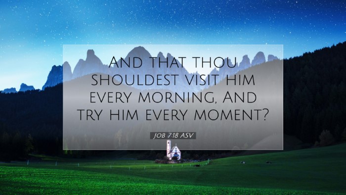 Picture 07 - Job 7:18 ASV Desktop Wallpaper - And that thou shouldest visit him every morning, - Desktop Bible Verse Wallpaper