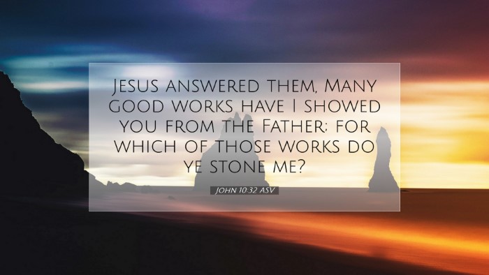 Picture 07 - John 10:32 ASV Desktop Wallpaper - Jesus answered them, Many good works have I - Desktop Bible Verse Wallpaper