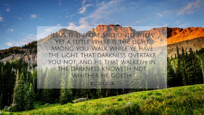 Picture 07 - John 12:35 ASV Desktop Wallpaper - Jesus therefore said unto them, Yet a little - Desktop Bible Verse Wallpaper