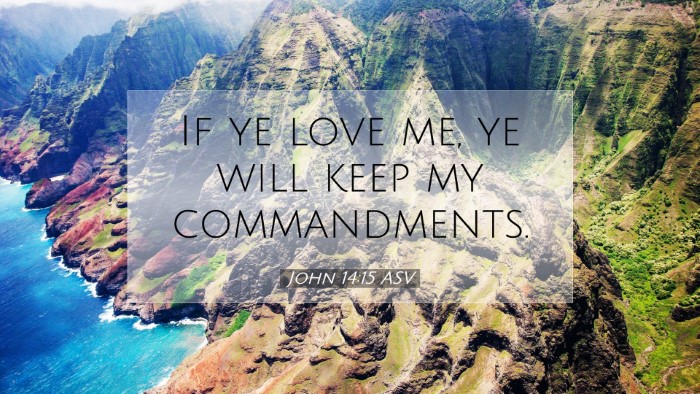 Picture 07 - John 14:15 ASV Desktop Wallpaper - If ye love me, ye will keep my - Desktop Bible Verse Wallpaper