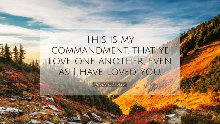 Picture 07 - John 15:12 ASV Desktop Wallpaper - This is my commandment, that ye love one another, - Desktop Bible Verse Wallpaper