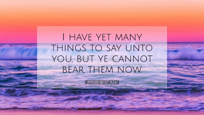 Picture 07 - John 16:12 ASV Desktop Wallpaper - I have yet many things to say unto you, but ye - Desktop Bible Verse Wallpaper