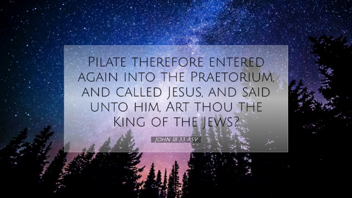 Picture 07 - John 18:33 ASV Desktop Wallpaper - Pilate therefore entered again into the - Desktop Bible Verse Wallpaper