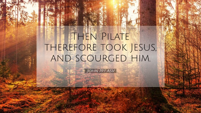 Picture 07 - John 19:1 ASV Desktop Wallpaper - Then Pilate therefore took Jesus, and scourged - Desktop Bible Verse Wallpaper
