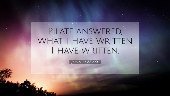 Picture 07 - John 19:22 ASV Desktop Wallpaper - Pilate answered, What I have written I have - Desktop Bible Verse Wallpaper