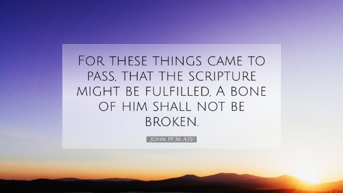 Picture 07 - John 19:36 ASV Desktop Wallpaper - For these things came to pass, that the scripture - Desktop Bible Verse Wallpaper