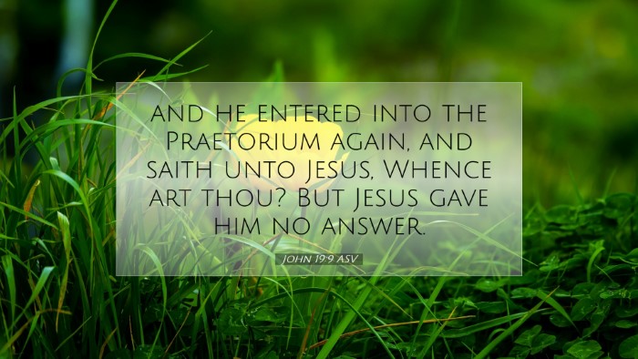 Picture 07 - John 19:9 ASV Desktop Wallpaper - and he entered into the Praetorium again, and - Desktop Bible Verse Wallpaper