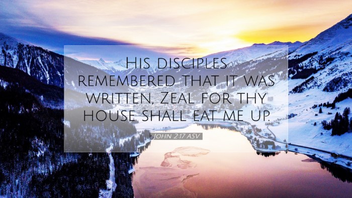 Picture 07 - John 2:17 ASV Desktop Wallpaper - His disciples remembered that it was written, - Desktop Bible Verse Wallpaper