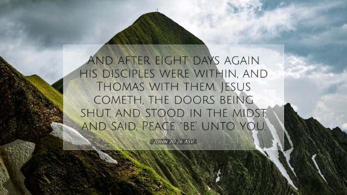 Picture 07 - John 20:26 ASV Desktop Wallpaper - And after eight days again his disciples were - Desktop Bible Verse Wallpaper