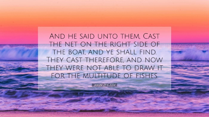 Picture 07 - John 21:6 ASV Desktop Wallpaper - And he said unto them, Cast the net on the right - Desktop Bible Verse Wallpaper