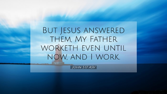 Picture 07 - John 5:17 ASV Desktop Wallpaper - But Jesus answered them, My Father worketh even - Desktop Bible Verse Wallpaper