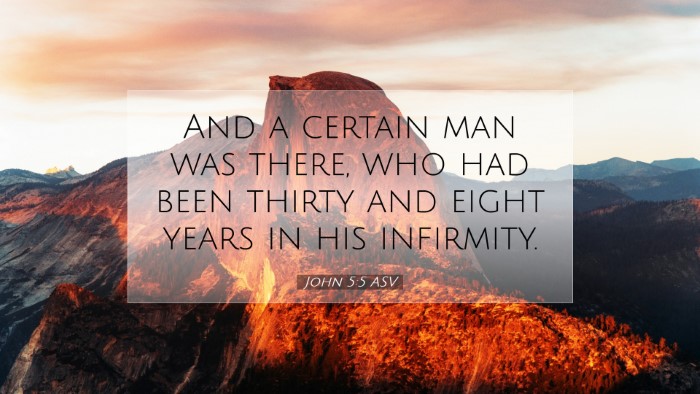 Picture 07 - John 5:5 ASV Desktop Wallpaper - And a certain man was there, who had been thirty - Desktop Bible Verse Wallpaper