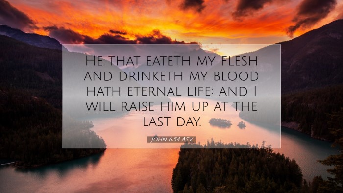 Picture 07 - John 6:54 ASV Desktop Wallpaper - He that eateth my flesh and drinketh my blood - Desktop Bible Verse Wallpaper