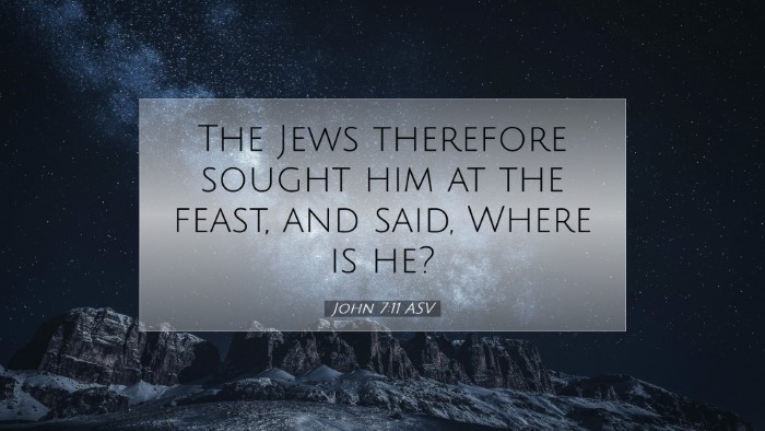 Picture 07 - John 7:11 ASV Desktop Wallpaper - The Jews therefore sought him at the feast, and - Desktop Bible Verse Wallpaper