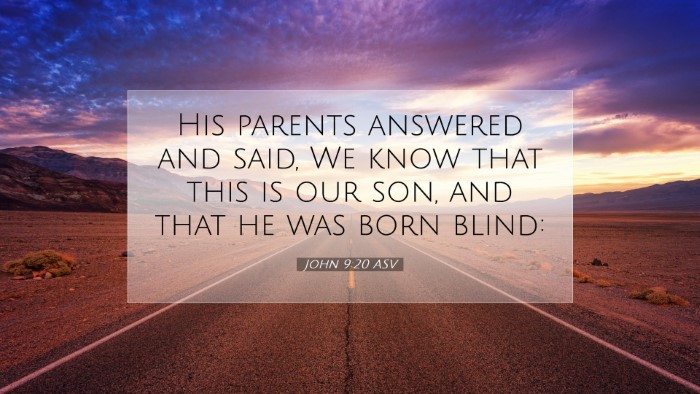 Picture 07 - John 9:20 ASV Desktop Wallpaper - His parents answered and said, We know that this - Desktop Bible Verse Wallpaper
