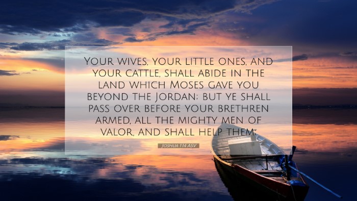 Picture 07 - Joshua 1:14 ASV Desktop Wallpaper - Your wives, your little ones, and your cattle, - Desktop Bible Verse Wallpaper