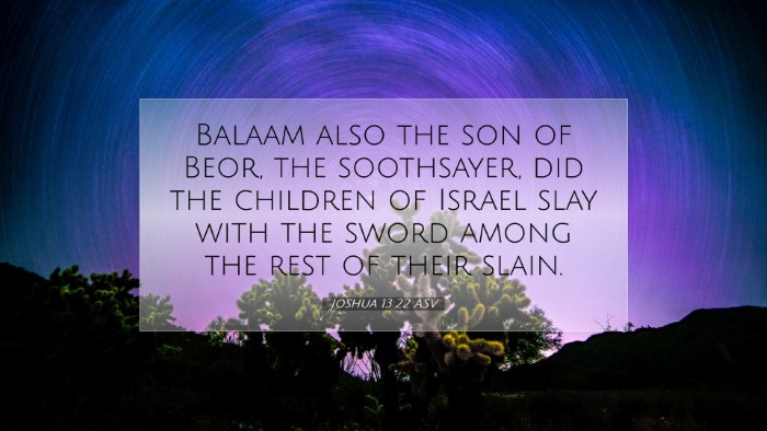 Picture 07 - Joshua 13:22 ASV Desktop Wallpaper - Balaam also the son of Beor, the soothsayer, did - Desktop Bible Verse Wallpaper