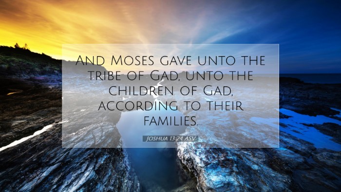 Picture 07 - Joshua 13:24 ASV Desktop Wallpaper - And Moses gave unto the tribe of Gad, unto the - Desktop Bible Verse Wallpaper
