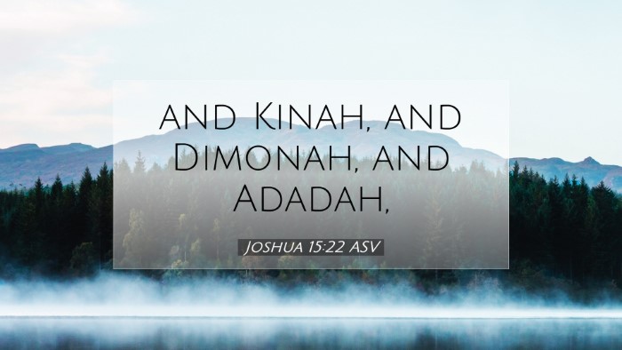 Picture 07 - Joshua 15:22 ASV Desktop Wallpaper - and Kinah, and Dimonah, and - Desktop Bible Verse Wallpaper