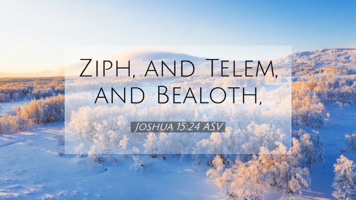 Picture 07 - Joshua 15:24 ASV Desktop Wallpaper - Ziph, and Telem, and - Desktop Bible Verse Wallpaper
