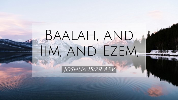 Picture 07 - Joshua 15:29 ASV Desktop Wallpaper - Baalah, and Iim, and - Desktop Bible Verse Wallpaper