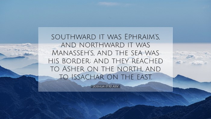 Picture 07 - Joshua 17:10 ASV Desktop Wallpaper - southward it was Ephraim's, and northward it was - Desktop Bible Verse Wallpaper