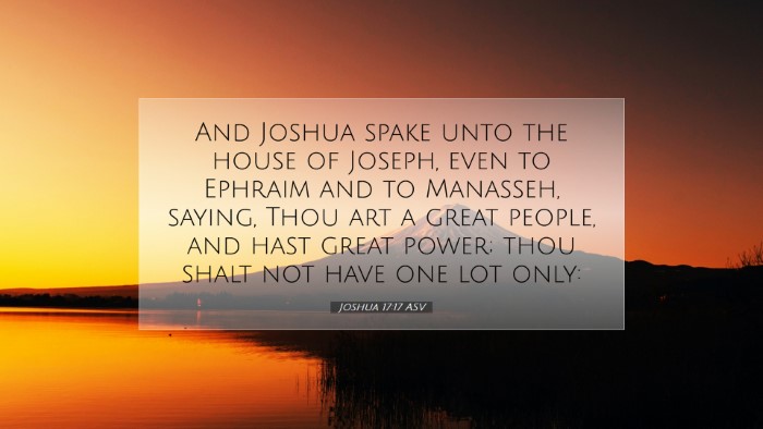 Picture 07 - Joshua 17:17 ASV Desktop Wallpaper - And Joshua spake unto the house of Joseph, even - Desktop Bible Verse Wallpaper