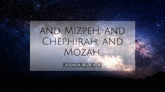 Picture 07 - Joshua 18:26 ASV Desktop Wallpaper - and Mizpeh, and Chephirah, and - Desktop Bible Verse Wallpaper